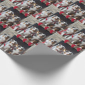 暖炉クリスマスによるオーストラリアの羊飼い ラッピングペーパー (角)