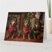 暖炉クリスマスまでにオーストラリアのケルピー カード (正面)