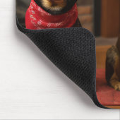 暖炉クリスマスまでにオーストラリアのケルピー マウスパッド (コーナー)