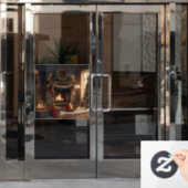 暖炉クリスマスウィンドウの固定 ウィンドウサイン (オフィスドア)