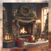 暖炉クリスマスウィンドウの固定 ウィンドウサイン (シート2)