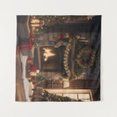 暖炉クリスマスタペストリー タペストリー (正面(横))