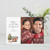 暖炉クリスマスノートフォトクリスマスカード (スタンド正面)