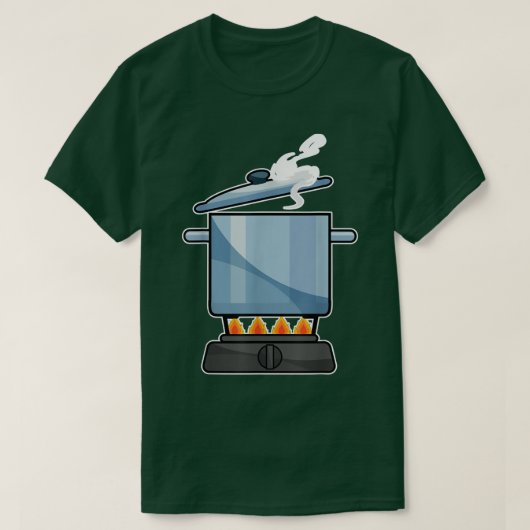 暖炉料理ポット Tシャツ (デザイン正面)