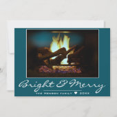 暖炉素朴火ウッドコージーウォームホリデーカード カード (正面)