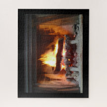 暖炉16インチx 20インチジグソーパズルとギフトボックス