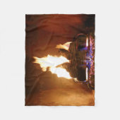 暖炉 フリースブランケット (正面)