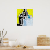 暖炉 ポスター (キッチン)