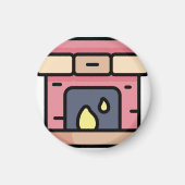 暖炉 マグネット (正面)