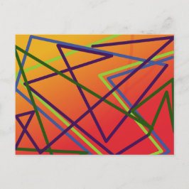 暖熱狂するかい背景の線お洒落 ポストカード