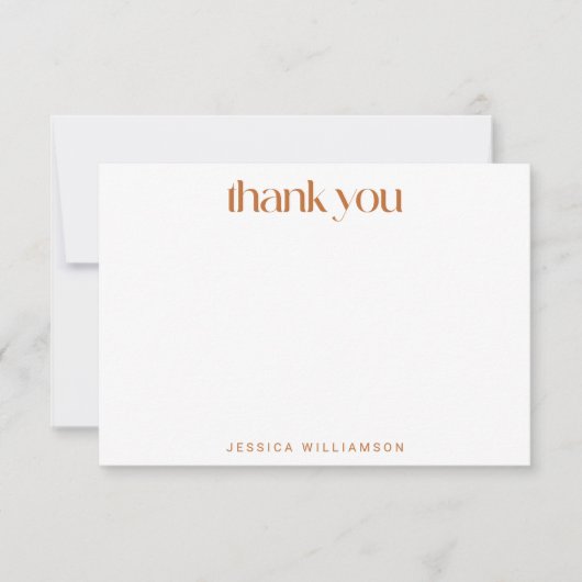 暖秋の幾何学的ストライプブライダルシャワー サンキューカード (正面)