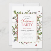 暖素朴かいウィンターベリーホリデーパーティー 招待状 (正面)
