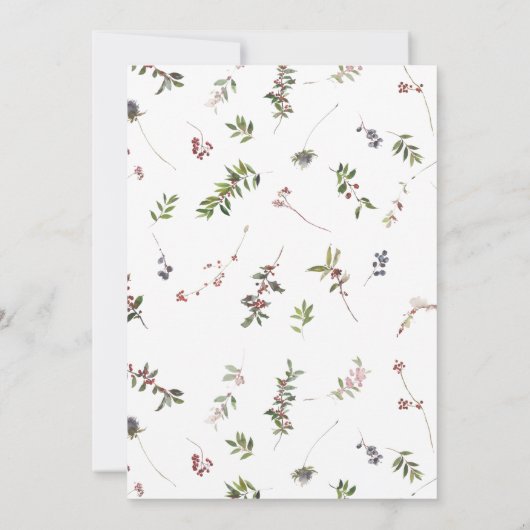 暖素朴かいウィンターベリーホリデーパーティー 招待状 (裏面)