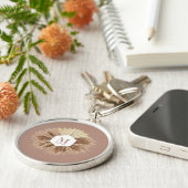 暖素朴かいニュートラルカラーズモノグラム キーホルダー (側面)