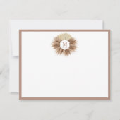 暖素朴かいニュートラルカラーズモノグラム ノートカード (正面)