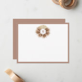 暖素朴かいニュートラルカラーズモノグラム ノートカード (正面/裏面インサイチュ)