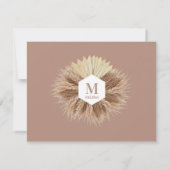 暖素朴かいニュートラルカラーズモノグラム ノートカード (裏面)