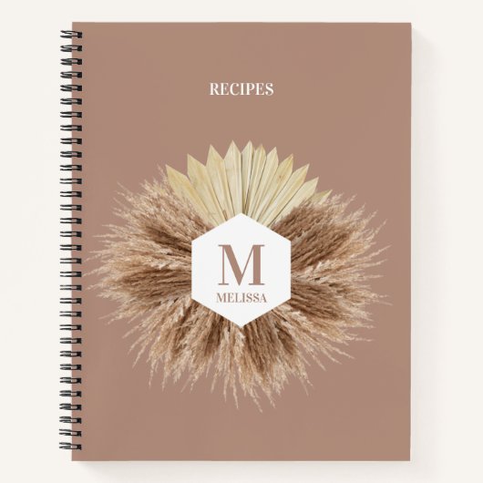 暖素朴かいニュートラルカラーズモノグラム ノートブック (正面)