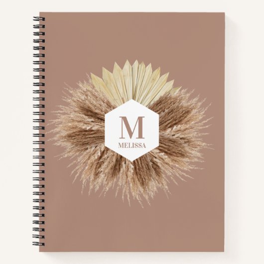 暖素朴かいニュートラルカラーズモノグラム ノートブック (正面)