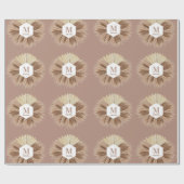 暖素朴かいニュートラルカラーズモノグラム ラッピングペーパー (フラット)