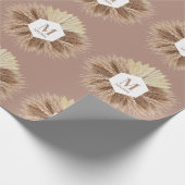 暖素朴かいニュートラルカラーズモノグラム ラッピングペーパー (角)