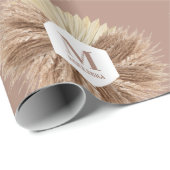 暖素朴かいニュートラルカラーズモノグラム ラッピングペーパー (ロールコーナー)