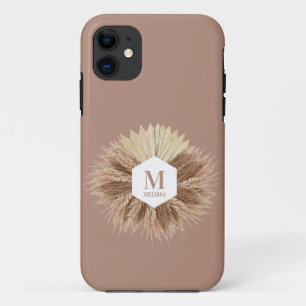暖素朴かいニュートラルカラーズモノグラム iPhone 11 ケース