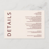 暖素朴かいバモダンルガン結婚ディ エンクロージャーカード (正面)