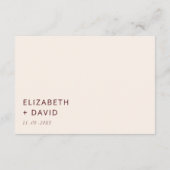 暖素朴かいバモダンルガン結婚ディ エンクロージャーカード (裏面)