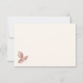 暖素朴かいバラお洒落フローラ結婚の サンキューカード (裏面)