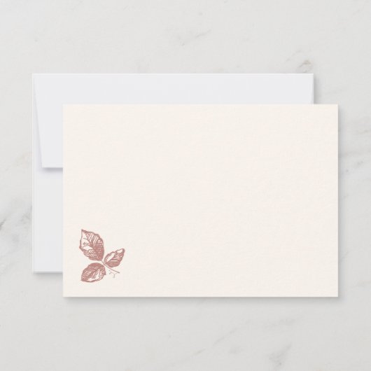 暖素朴かいバラお洒落フローラ結婚の サンキューカード (裏面)