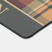 暖素朴かいブラウンとクリームプライドパーソナライズされた デスクマット (コーナー)