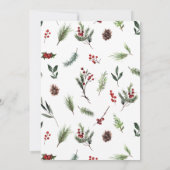 暖素朴かいレッドウィンターホリデーパーティー 招待状 (裏面)