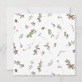 暖素朴かい冬のベリーリースクリスマスパーティー 招待状 (裏面)