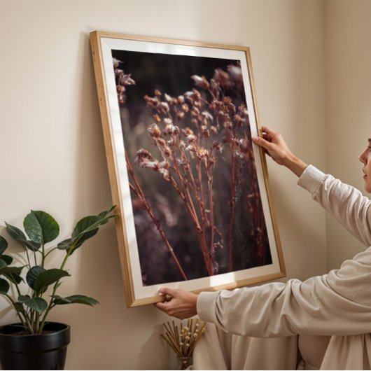 暖素朴かい秋ワイルドフラワーファームハウスのウォールアート ポスター