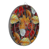 暖色にカエデ葉の葉の領域 ダーツボード (正面左)