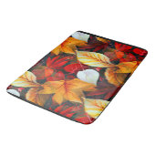 暖色にカエデ葉の葉の領域 バスマット (アングル)