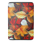 暖色にカエデ葉の葉の領域 バスマット (正面縦)