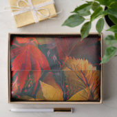 暖色にカエデ葉の葉の領域 薄葉紙 (ギフト)