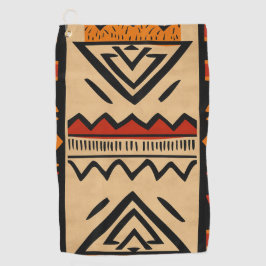 暖色のアフリカの背景 ゴルフタオル