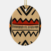 暖色のアフリカの背景 セラミックオーナメント (右)