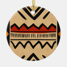 暖色のアフリカの背景 セラミックオーナメント