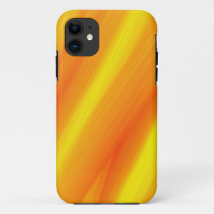 暖色のグ絵画ラフストライプト iPhone 11 ケース