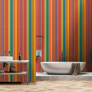 暖色のストライプパターン 壁紙