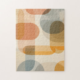 暖色の丸い型枠の背景 ジグソーパズル