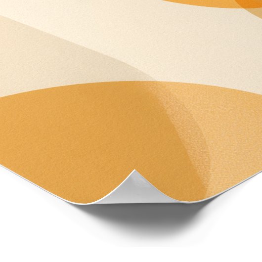 暖色の丸い型枠の背景 ポスター (角)