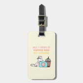 暖色の黄色のキャット&カメラのラゲッジタグ ラゲッジタグ (正面縦)