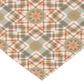 暖色を使用した幾何学的な八角形パターン ショートテーブルランナー (コーナー)