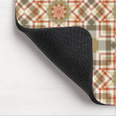 暖色を使用した幾何学的な八角形パターン マウスパッド (コーナー)