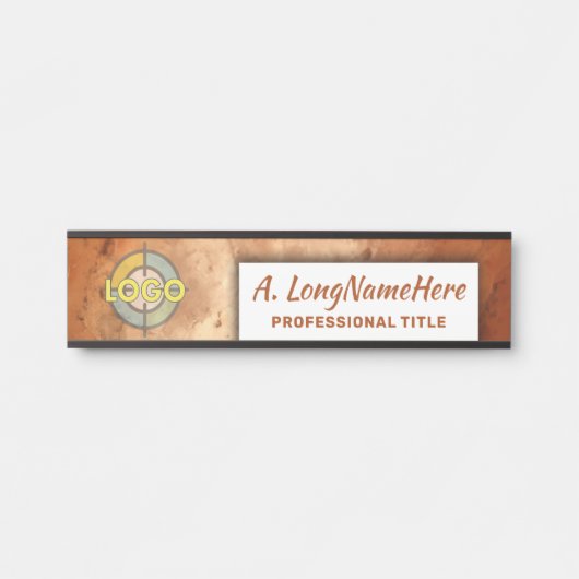 暖色オレンジモダンの銘板プロフェッショナル事務所 サインプレート (正面)